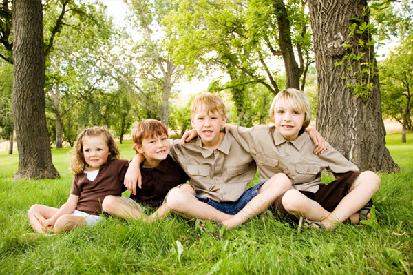 Happy blended family