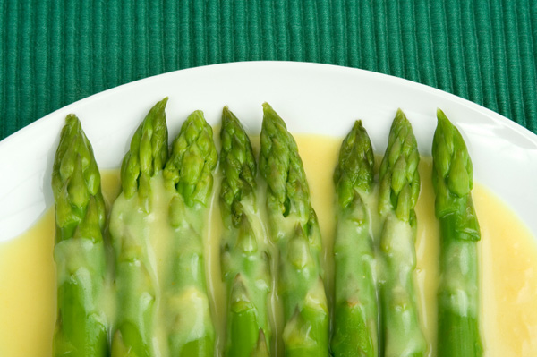 Hollandaise Sauce Over Asparagus