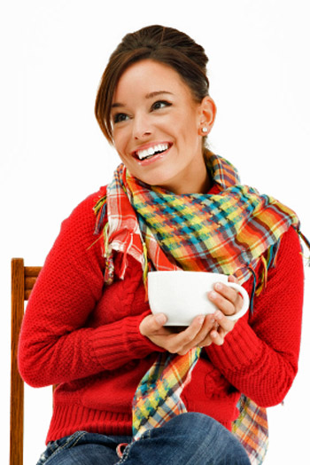 Woman with hot chocolate