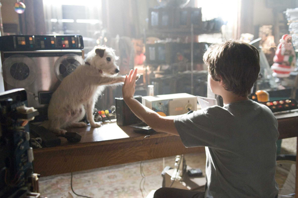 Jake T. Austin gets a high-five