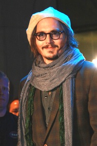Johnny Depp greets THE Hollywood crowd February 18