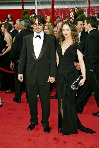 Johnny Depp and his wife Vanessa Paradis