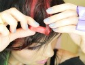 How to chalk black hair