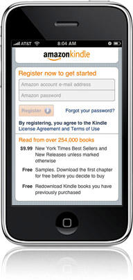 Kindle on iPhone/iPod touch