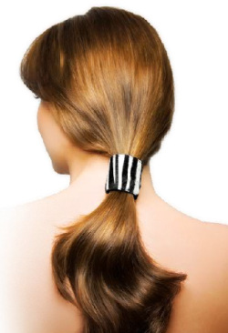 Leather ponytail holder