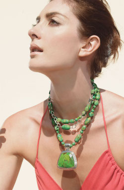 Barse lime turquoise necklace