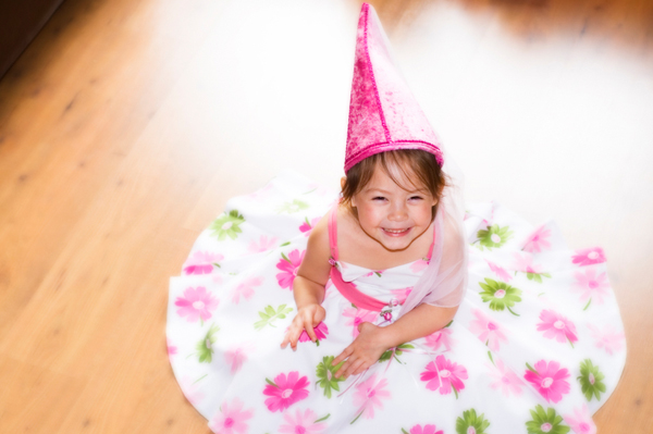 Little Girl Playing Make Believe