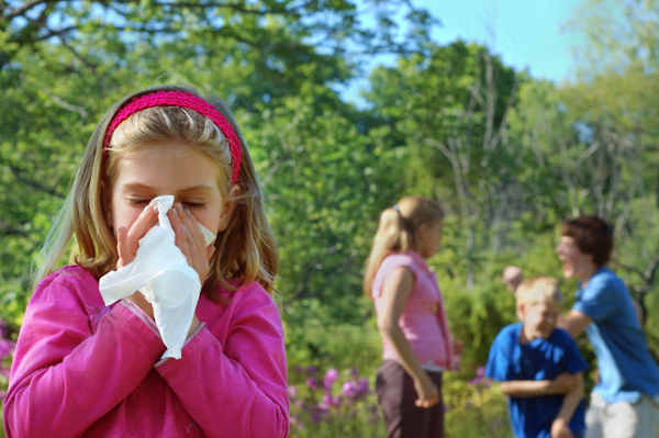 Child with allergies or a cold