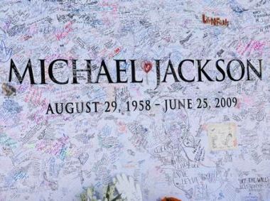 The wall outside the Staples Center after Michael Jackson's memorial service