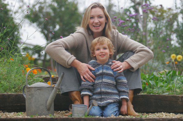 Mom and Child Gardening
