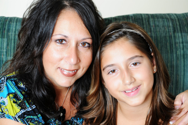 Mom with tween girl