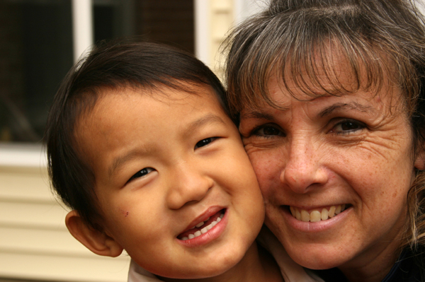 Mother and adopted child