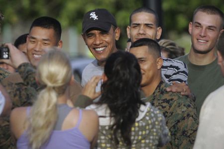 President Obama in Hawaii for Christmas 2008