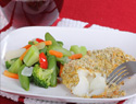 Breaded oven-baked fish