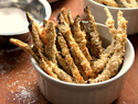 Oven-baked eggplant fries
