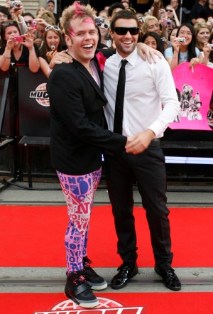 Perez Hilton hours before the alleged assault by BEP's entourage