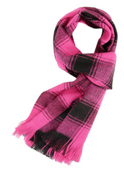 Pink plaid scarf