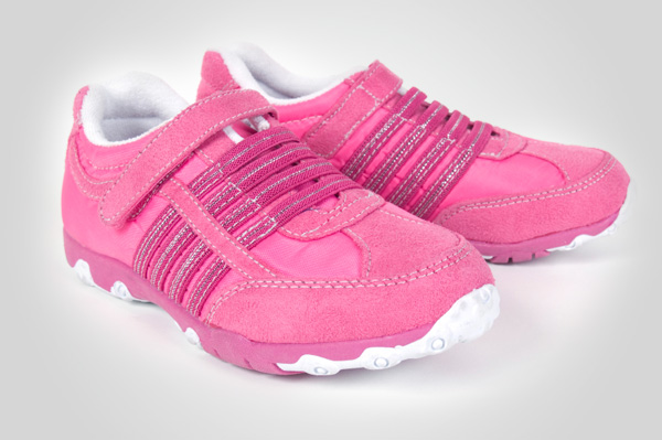 Pink velcro sneakers