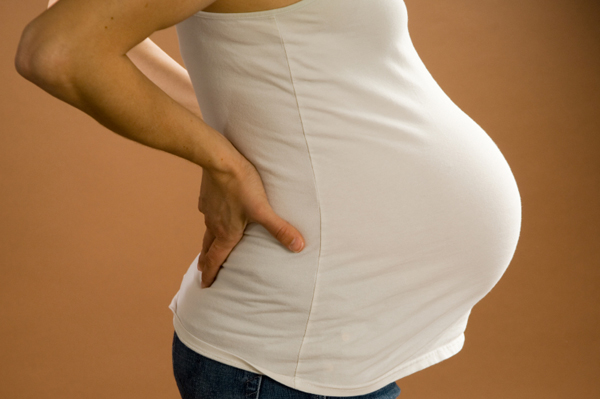 Pregnant woman with backache