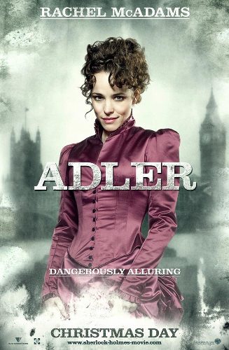 Rachel McAdams is Adler, a perfect foil for Holmes