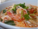 Spicy shrimp soup two ways