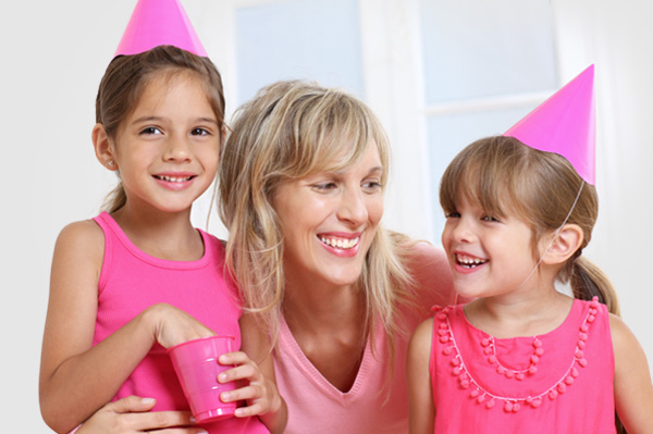 Sisters at Birthday Party
