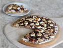 S'more dessert pizza
