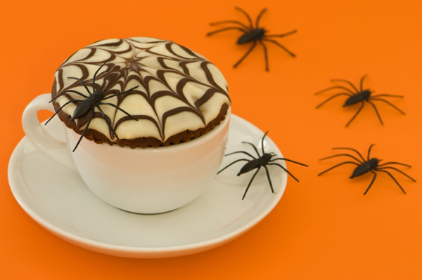 Spider web cupcake