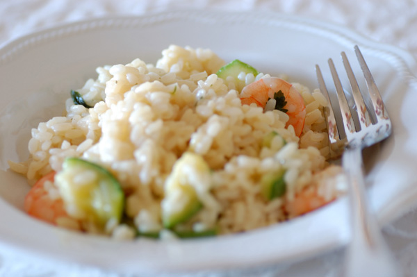 Squash and Prawn Risotto