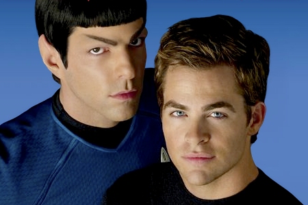 Zachery Quinto and Chris Pine in Star Trek