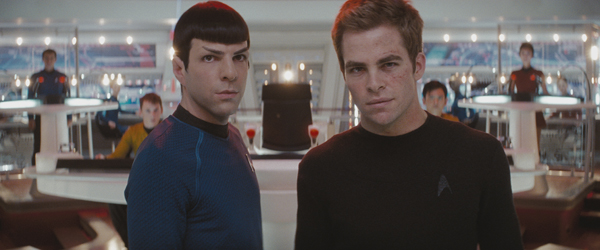 Zachary Quinto and Chris Pine in Star Trek