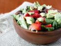 Strawberry avocado salad with poppy seed dressing
