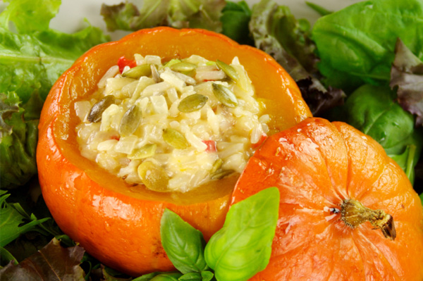 Pumpkin with Rice Stuffing