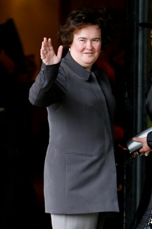 Susan Boyle arrives at her London flat