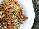 Tagliatelle with chanterelle mushrooms
