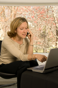 Telecommuting Woman