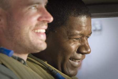 The Unit stars enjoy a lighter moment