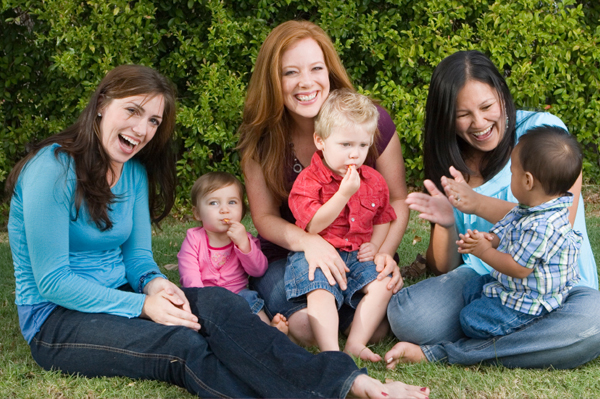 Three Moms and Their Toddlers