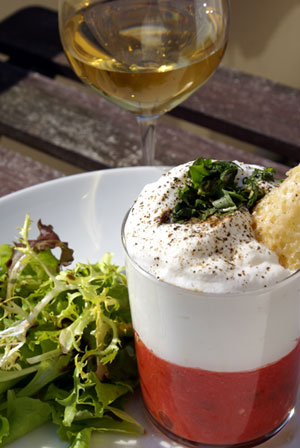 Cappuccino of Tomatoes and Mozzarella 