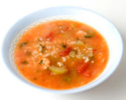 Tomato and rice soup