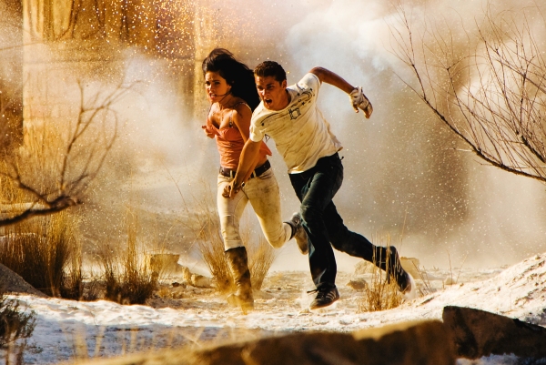Megan and Shia run for their lives