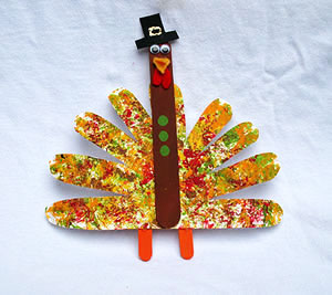 paper plate tom turkey craft