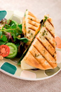 Panini with Vermont Sharp White Cheddar & House-Made Pickled Vegetables 