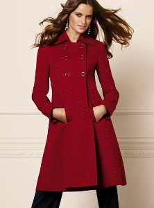 Victoria's Secret twill double-breasted A-line coat
