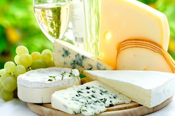 Wine, Cheese, and Grapes