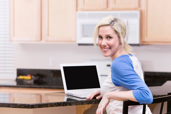 Woman at computer