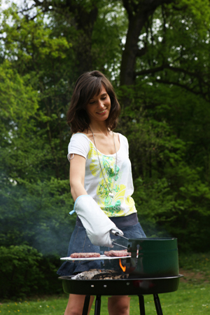 Woman with BBQ