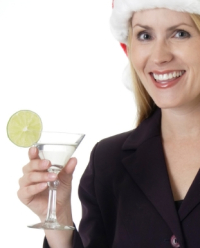 Woman at Christmas party