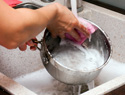 How to clean a burned pot