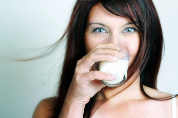 Woman Drinking Milk